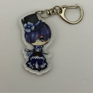 Ciel Phantomhive Keychain Bag Charm Black Butler / kuroshitsuji Anime